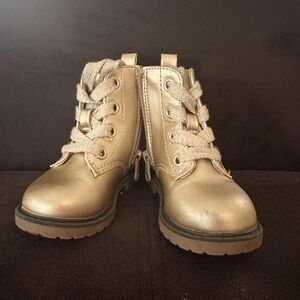 Cat & Jack Toddler Size 5 Gold Boots VGUC